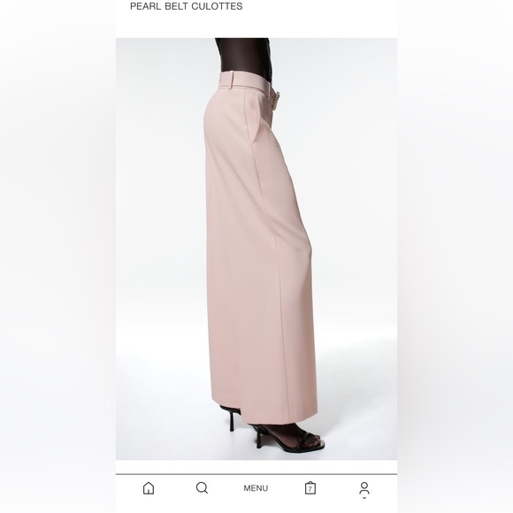 NWT Zara pearl belt culottes - Picture 1 of 5